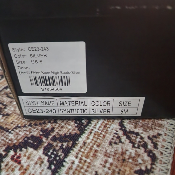 Elegant Silver Rhinestone Knee-High Boots - Picture 5 of 5